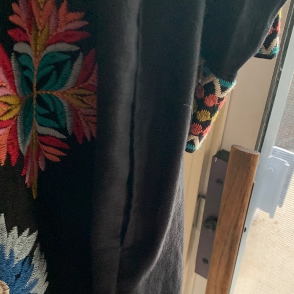 Johnny Was Black Coat with Multicolor Embroidery - Picture 7 of 12